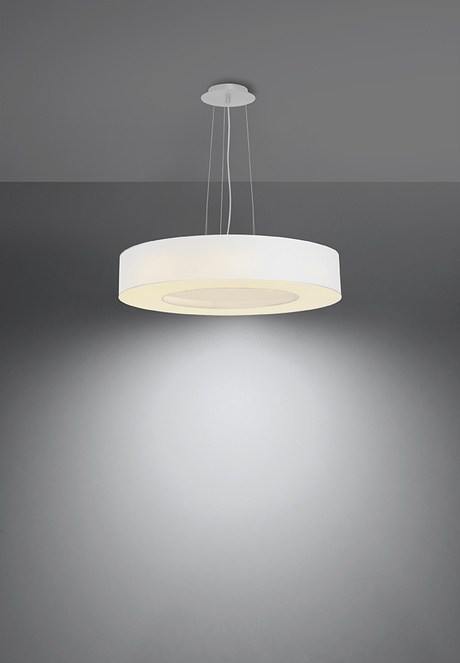 Lustre SATURNO SILM 50 blanc + 5x ampoule LED E27 4000K Froid 7.5W 650lm