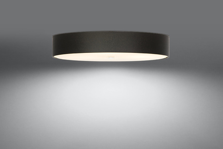 Plafond SKALA 80 noir + 6x ampoule LED E27 4000K Froid 7.5W 650lm