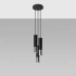 Lampe suspendue LOOPEZ 3P noir/chrome
