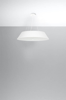 Lustre VEGA 70 blanc + 5x ampoule LED E27 3000K Warm 7.5W 620lm