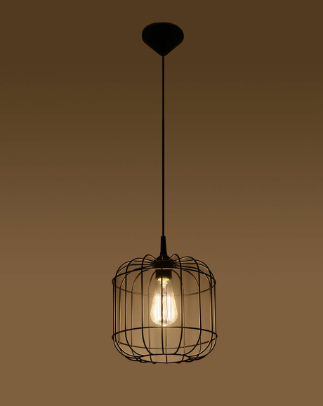 CELTA lampe suspendue noire + 1x ampoule LED E27 4000K Cold 7.5W 650lm