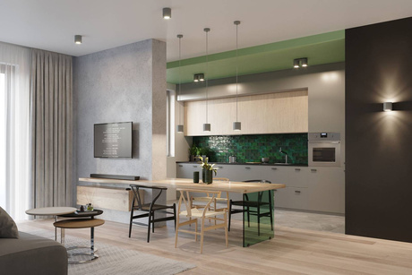 Plafond ORBIS 1 gris + 1x ampoule LED GU-10 3000K Warm 7W 620lm