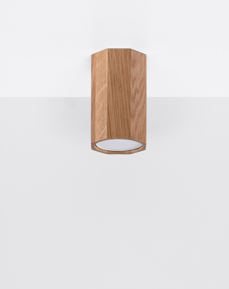 Plafond ZEKE 10 chênes + 1x ampoule LED GU-10 4000K froid 7W 630lm