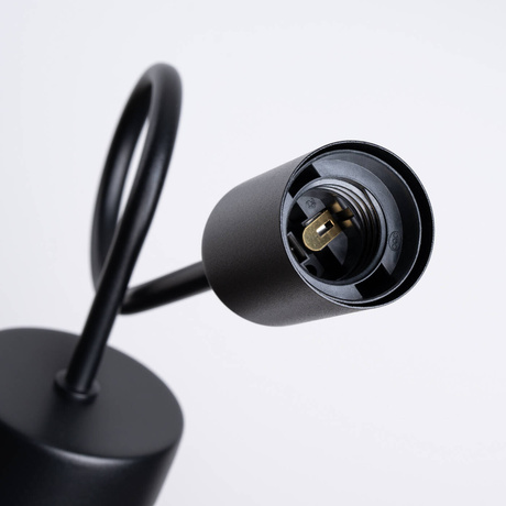 Applique SUPEŁ noire + 1X ampoule LED E27 3000K 7W 760lm