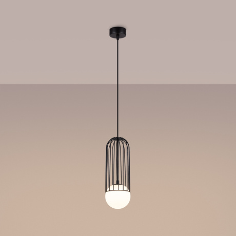 Lampe suspendue BRINA 1 noire + 1x ampoule LED G9 3000K Warm 4.5W 450lm