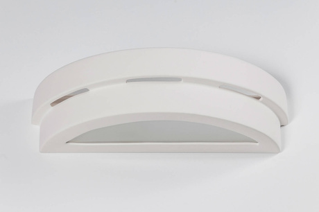 Applique céramique HELIOS blanc + 1x ampoule LED E27 4000K Froid 7.5W 650lm