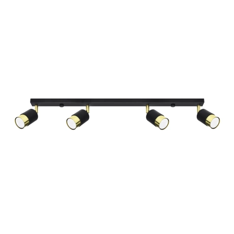 Plafonnier NERO 4 noir/doré