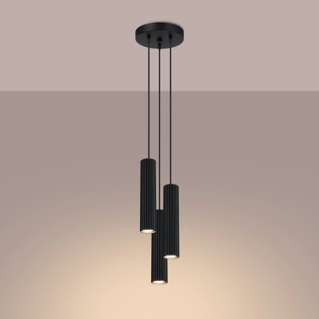 Lampe suspendue KARBON 3P noir