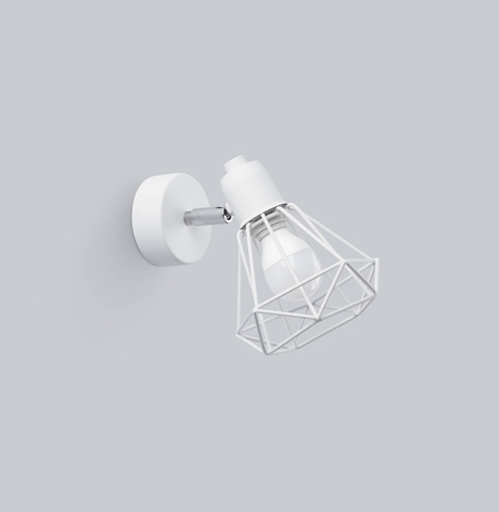 Applique ARTEMIS 1 blanche + 1x ampoule LED E14 3000K Warm 7.5W 620lm