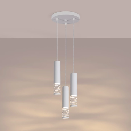 Lampe suspendue LAMI 3P blanc