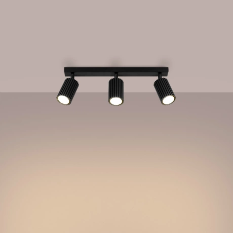 Plafonnier KARBON 3L noir