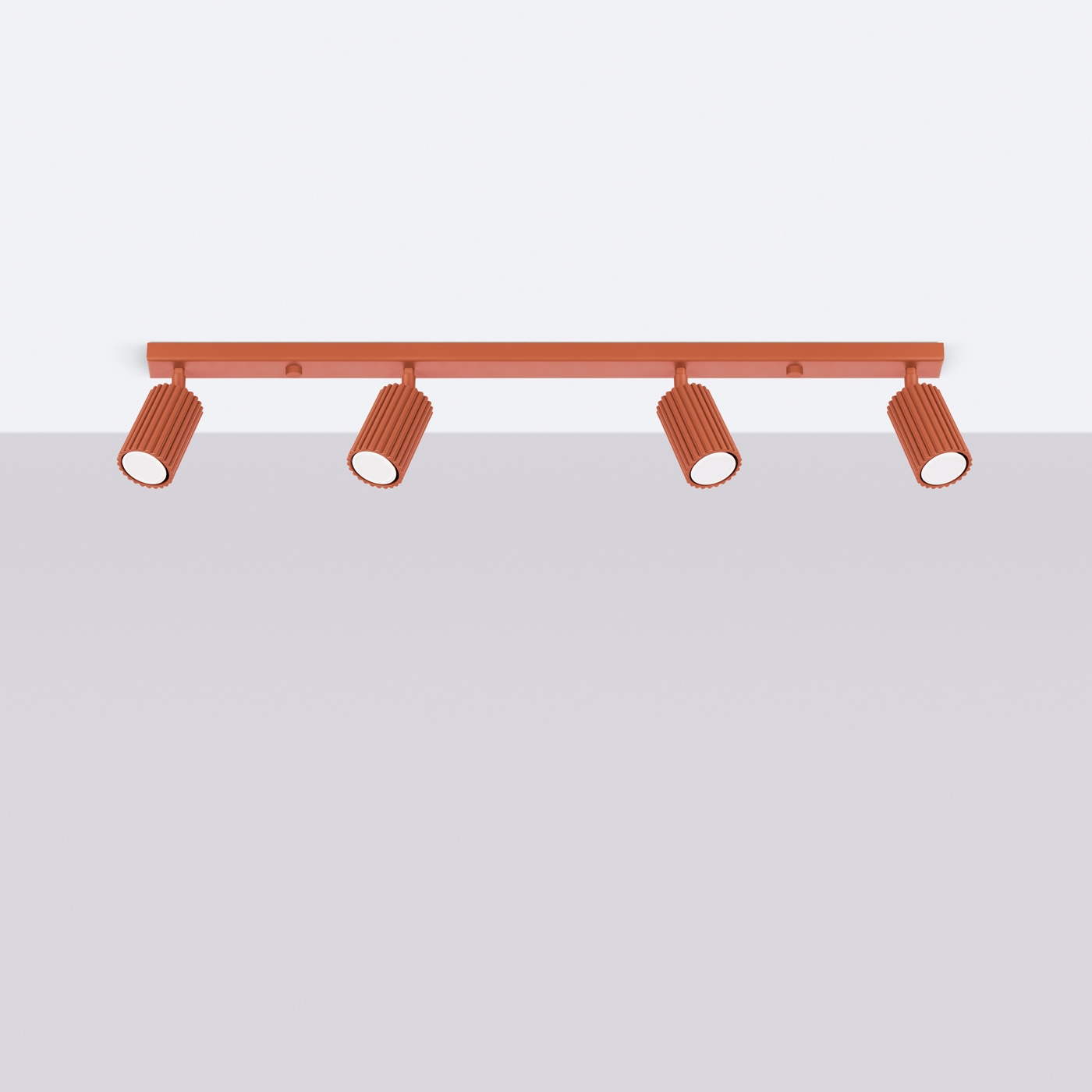 Plafonnier KARBON 4L rouge ocre