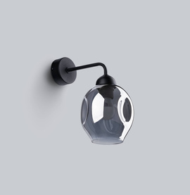 Applique FILLAN 1 noire + 1x ampoule LED E27 3000K Warm 7.5W 620lm