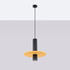 Lampe suspendue PELTA 1 noir/jaune