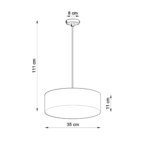 Lampe suspendue ARENA 35 gris