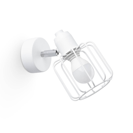 Applique BELUCI 1 blanche + 1x ampoule LED E14 4000K froide 7,5W 680lm