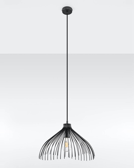 Lampe suspendue UMB noire + 1x ampoule LED E27 3000K Warm 7.5W 620lm