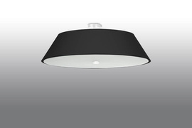 Plafond VEGA 70 noir + 5x ampoule LED E27 3000K Warm 7.5W 620lm