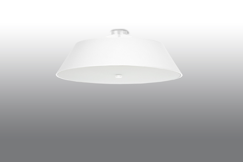 Plafond VEGA 60 blanc + 5x ampoule LED E27 4000K Froid 7.5W 650lm