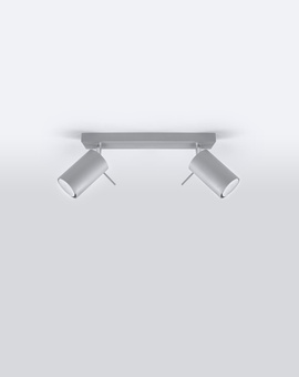 Plafond RING 2 gris + 2x ampoule LED GU-10 3000K Warm 7W 620lm