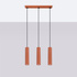 Lampe suspendue KARBON 3L rouge ocre