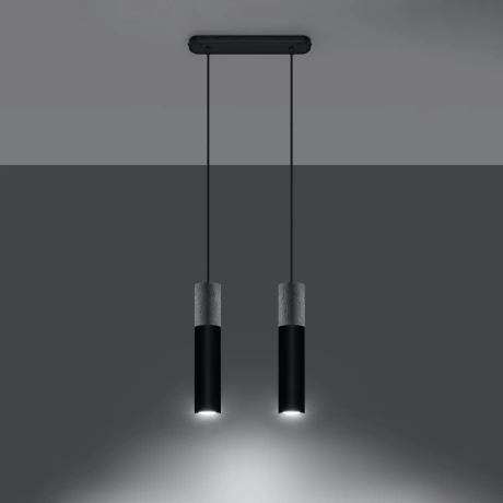 Lampe pendante BORGIO 2 noir