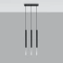 Lampe suspendue MOZAICA 3L noir/chrome