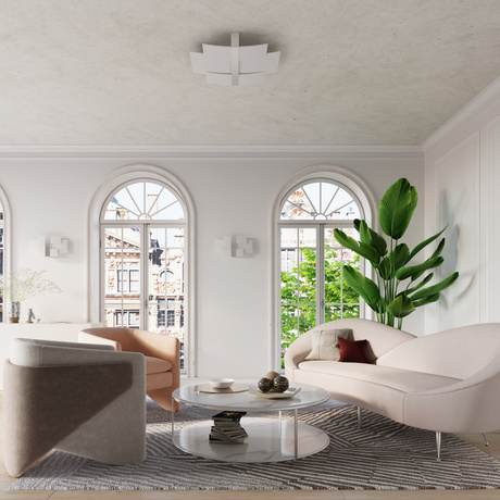 Plafond CELIA chrome + 3x ampoule LED E27 3000K Warm 7.5W 620lm