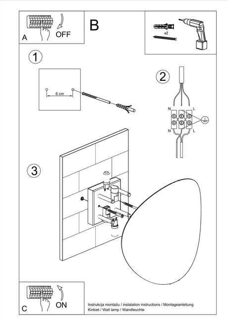 Applique SENSES blanc +2x Ampoule LED G9 4000K Froid 4.5W 530lm