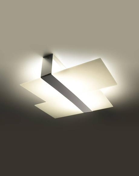 Plafond MASSIMO chrome + 2x ampoule LED E27 3000K Warm 7.5W 620lm