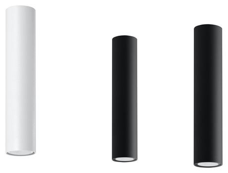 Plafond LAGOS 30 noir + 1x ampoule LED GU-10 4000K froid 7W 630lm