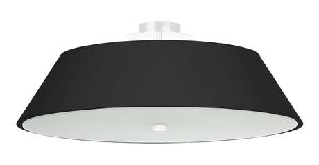 Plafond VEGA 60 noir + 5x ampoule LED E27 3000K Warm 7.5W 620lm