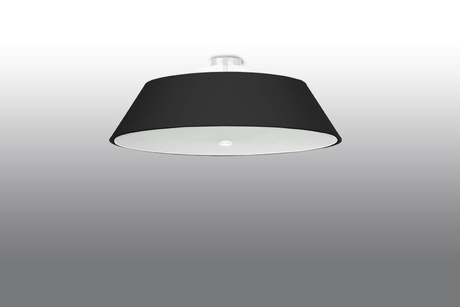 Plafond VEGA 60 noir + 5x ampoule LED E27 3000K Warm 7.5W 620lm