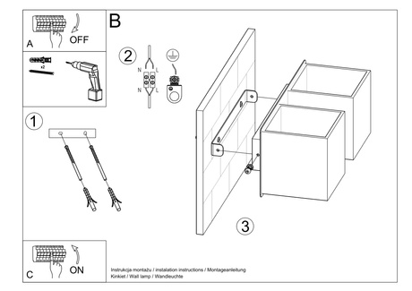 Applique QUAD 2 blanche + 2x ampoule LED G9 3000K Warm 4.5W 510lm