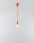 DIEGO 1 lampe suspendue orange + 1x ampoule LED E27 4000K Cold 7,5W 650lm