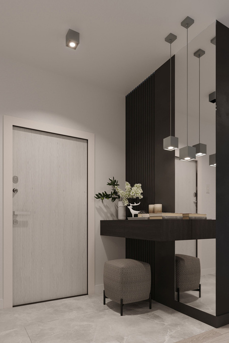 Applique QUAD 1 grise + 1x ampoule LED G9 4000K froide 4,5W 530lm