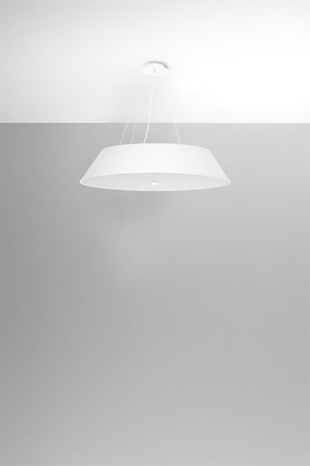 Lustre VEGA 70 blanc + 5 x ampoules LED E27 4000K Froid 7.5W 650lm