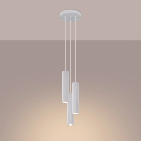 Lampe suspendue KARBON 3P blanc