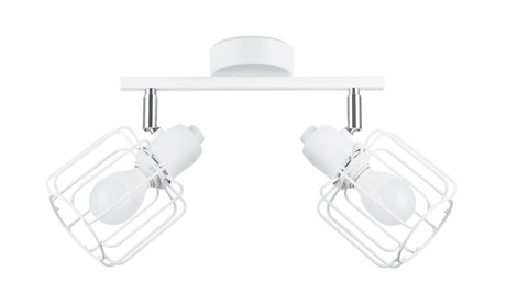 BELUCI 2 plafond blanc + 2x ampoule LED E14 3000K Warm 7.5W 620lm