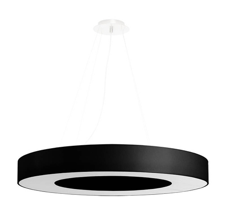 Lustre SATURNO SLIM 70 noir + 6x ampoule LED E27 4000K Froid 7.5W 650lm