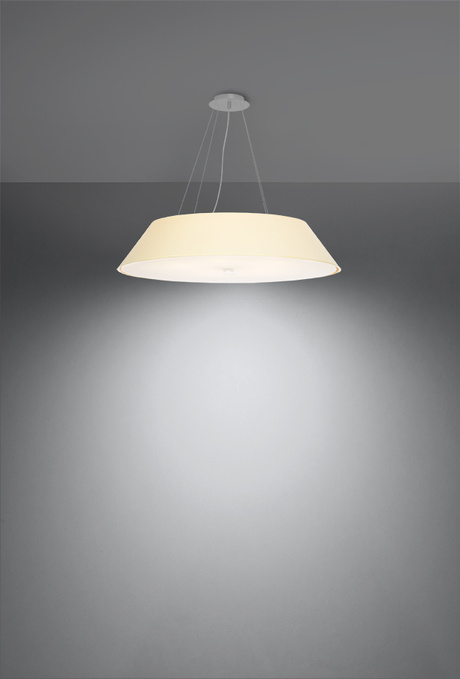 Lustre VEGA 70 blanc + 5x ampoule LED E27 3000K Warm 7.5W 620lm