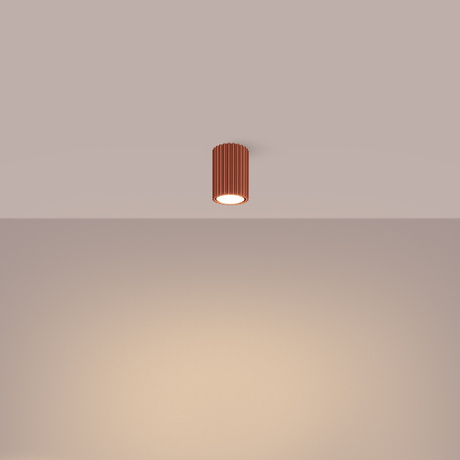 Plafonnier KARBON 10 rouge ocre