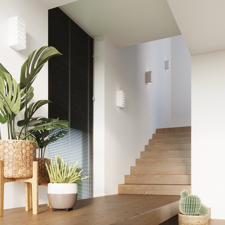 Applique en céramique SAMIR blanc + 1x ampoule LED E27 3000K Warm 7.5W 620lm