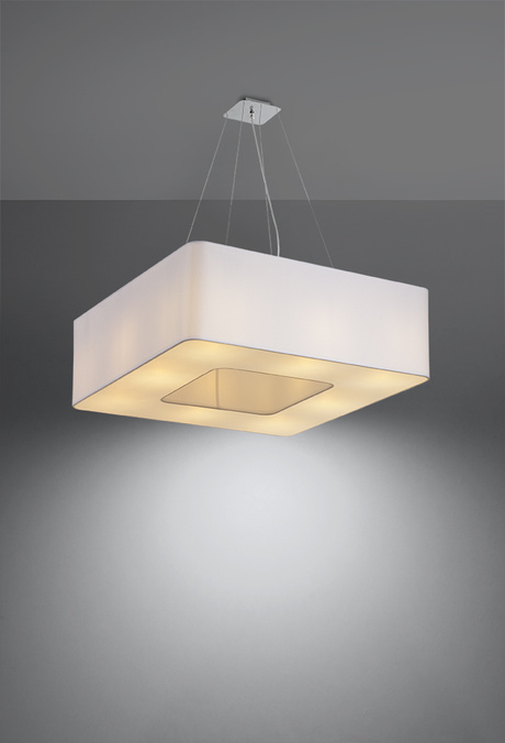 URANO 60 lustre blanc + 8x ampoule LED E27 3000K Warm 7.5W 620lm