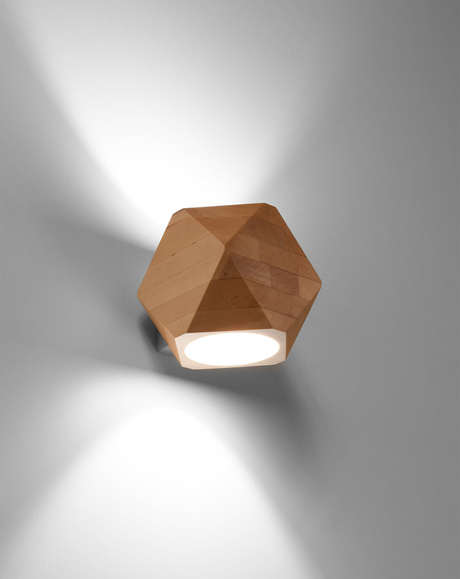 Applique WOODY bois naturel + 1x ampoule LED G9 4000K froide 4.5W 530lm