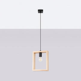 Lampe suspendue ARIES bois naturel