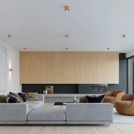 Applique ORBIS bois naturel