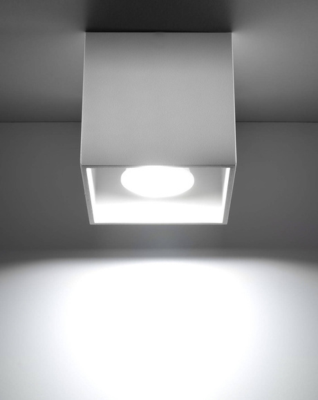 Plafond QUAD 1 blanc + 1x ampoule LED GU-10 3000K Warm 7W 620lm