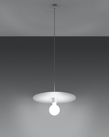 FLAVIO lampe suspendue blanche + 1x ampoule LED E27 4000K froide 7,5W 650lm