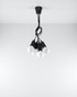 DIEGO 5 lampe suspendue noire + 5x ampoule LED E27 3000K Warm 7,5W 620lm
